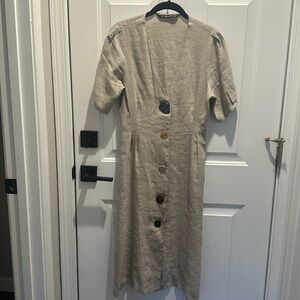 Beautiful Beige Zara Dress Size M